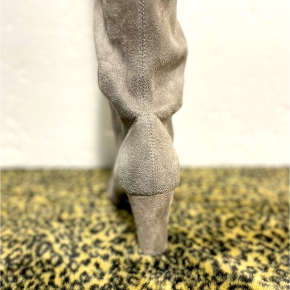 Jessica Buurman Women Faux Suede Gray Heels Lace Up Over Knee Boots 7.5 NWOB - Picture 16 of 16